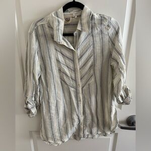 Silka by Anthropologie Striped Button-Up Shirt